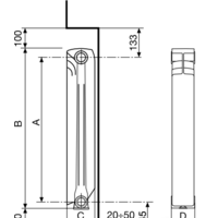 Алюминиевый радиатор Fondital Ardente C2 500/100 V63903408 (8 секций) - Превью изображения №4 — Интернет-магазин Time-Shop