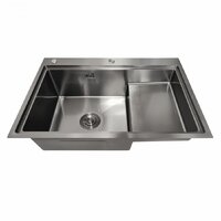 Кухонная мойка Stellar S6550NB-TU-L (нано черный, с доской) - Превью изображения №5 — Интернет-магазин Time-Shop