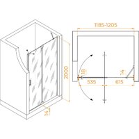 Душевая дверь RGW HO-014Gr 350601412-210 - Превью изображения №4 — Интернет-магазин Time-Shop