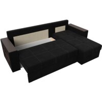 Угловой диван Лига диванов Дубай лайт правый 114170 (микровельвет черный) - Превью изображения №7 — Интернет-магазин Time-Shop