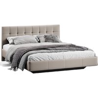 Кровать Трия Эмма Тип 1 140x200 (велюр Confetti Smoke) - Превью изображения №2 — Интернет-магазин Time-Shop