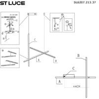 Подвесная люстра ST Luce SL6207.213.37 - Превью изображения №4 — Интернет-магазин Time-Shop
