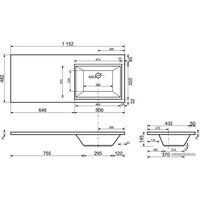 Умывальник Эстет Даллас 115, правая (белый) - Превью изображения №5 — Интернет-магазин Time-Shop