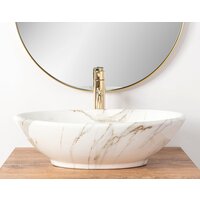 Умывальник Rea Pamela Shiny Aiax Marmur REA-U9685 (мрамор) - Превью изображения №2 — Интернет-магазин Time-Shop