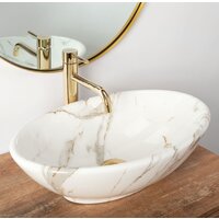 Умывальник Rea Pamela Shiny Aiax Marmur REA-U9685 (мрамор) - Превью изображения №5 — Интернет-магазин Time-Shop