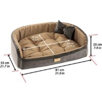 Лежак Ferplast Harris 80 83788012 (коричневый) - Превью изображения №3 — Интернет-магазин Time-Shop