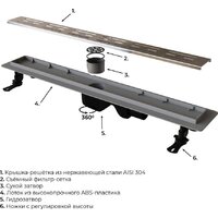 Трап/канал RGW Drain Leo-20 60212080-01 - Превью изображения №5 — Интернет-магазин Time-Shop
