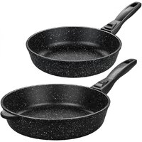 Набор сковород Elan Gallery Гармония вкуса 120134+2 (черный мрамор) - Превью изображения №2 — Интернет-магазин Time-Shop