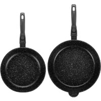 Набор сковород Elan Gallery Гармония вкуса 120134+2 (черный мрамор) - Превью изображения №3 — Интернет-магазин Time-Shop