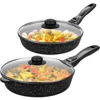 Набор сковород Elan Gallery Гармония вкуса 120134+2 (черный мрамор) - Превью изображения №6 — Интернет-магазин Time-Shop