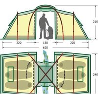 Кемпинговая палатка AlexikA Maxima 6 Luxe (зеленый) - Превью изображения №8 — Интернет-магазин Time-Shop