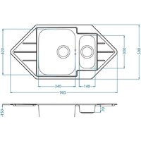 Кухонная мойка Alveus Line 40 - Превью изображения №2 — Интернет-магазин Time-Shop