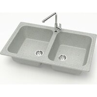 Кухонная мойка MARRBAXX Карельский камень модель 20/Q10 (серый/светло-серый) - Превью изображения №2 — Интернет-магазин Time-Shop