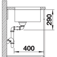 Кухонная мойка Blanco Andano 340/340-U (без клапана-автомата) - Превью изображения №3 — Интернет-магазин Time-Shop