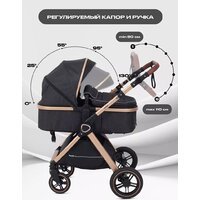 Универсальная коляска Rant Basic Roller Gold RA161 (2 в 1, black) - Превью изображения №4 — Интернет-магазин Time-Shop