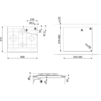 Варочная панель Smeg PX364L - Превью изображения №4 — Интернет-магазин Time-Shop