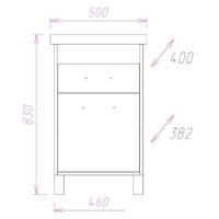  Onika Тумба с умывальником Натали 50.12 + Como 50 - Превью изображения №3 — Интернет-магазин Time-Shop