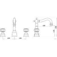 Смеситель Ganzer Konstantin GZ 09015E (золотой) - Превью изображения №2 — Интернет-магазин Time-Shop