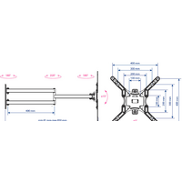 Кронштейн для телевизора Kromax DIX-25 (черный) - Превью изображения №5 — Интернет-магазин Time-Shop