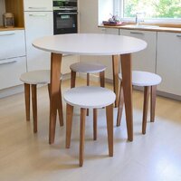 Обеденная группа Mio Tesoro Леванто (белый/дуб натуральный) - Превью изображения №5 — Интернет-магазин Time-Shop