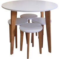 Обеденная группа Mio Tesoro Леванто (белый/дуб натуральный) - Превью изображения №2 — Интернет-магазин Time-Shop