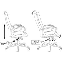 Офисное кресло Бюрократ CH 002 (черный) - Превью изображения №12 — Интернет-магазин Time-Shop