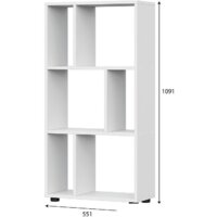 Стеллаж NN мебель Токио 00-00106116 (белый текстурный) - Превью изображения №2 — Интернет-магазин Time-Shop