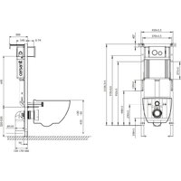 Унитаз подвесной Cersanit Brasko Smart DPL EO Slim + Aqua 40 Smart M 69333 (с кнопкой Twins черный матовый) - Превью изображения №2 — Интернет-магазин Time-Shop