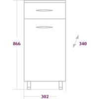  Onika Шкаф-полупенал Каприз 30.10 [403002] - Превью изображения №3 — Интернет-магазин Time-Shop