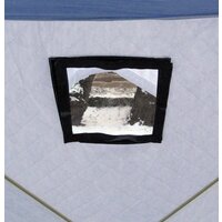 Палатка для зимней рыбалки Следопыт КУБ 3 Эконом (белый/синий) - Превью изображения №6 — Интернет-магазин Time-Shop