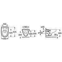 Унитаз подвесной Roca Victoria 734630300R - Превью изображения №3 — Интернет-магазин Time-Shop