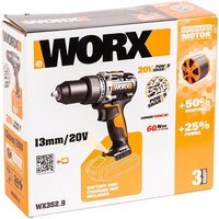 Ударная дрель-шуруповерт Worx WX352.9 (без АКБ) - Превью изображения №4 — Интернет-магазин Time-Shop