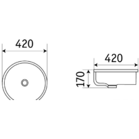 Умывальник CeramaLux 540P - Превью изображения №2 — Интернет-магазин Time-Shop