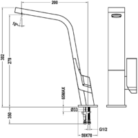 Смеситель TEKA Icon IC 915 Black (33.915.02.0N) - Превью изображения №2 — Интернет-магазин Time-Shop