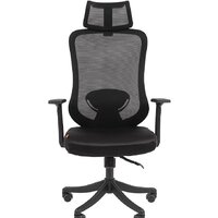 Офисное кресло CHAIRMAN CH563 (черный пластик/черный) - Превью изображения №2 — Интернет-магазин Time-Shop