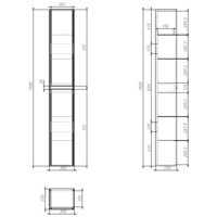  Dreja Шкаф-пенал Slim 30 99.0504 (белый глянцевый/дуб кантри) - Превью изображения №9 — Интернет-магазин Time-Shop