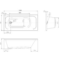 Ванна Ventospa Mitra 140x70 (с ножками) - Превью изображения №3 — Интернет-магазин Time-Shop