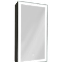  Континент Шкаф с зеркалом Mirror Box Black Led 35x65 (левый) - Превью изображения №1 — Интернет-магазин Time-Shop