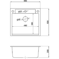 Кухонная мойка Marblan Cubi (серебристый, с сифоном) - Превью изображения №6 — Интернет-магазин Time-Shop