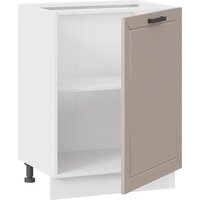 Шкаф напольный Трия Лорас 1Н6 с одной дверью (белый/холст латте) - Превью изображения №2 — Интернет-магазин Time-Shop