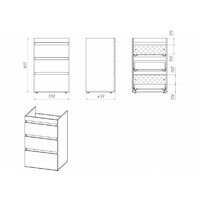  Misty Тумба с умывальником Фостер 55 + Гавана 120 D R - Превью изображения №4 — Интернет-магазин Time-Shop