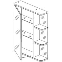  СанитаМебель Шкаф с зеркалом Камелия-09.60 (левый, белый) - Превью изображения №2 — Интернет-магазин Time-Shop