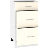 Шкаф напольный Кортекс-мебель Корнелия Лира НШ50р3ш без столешницы (кремовый) - Превью изображения №2 — Интернет-магазин Time-Shop