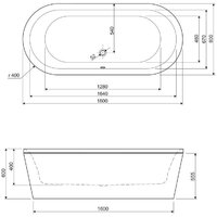 Ванна Cezares Metauro Central-180-80-40-W-MATT - Превью изображения №2 — Интернет-магазин Time-Shop