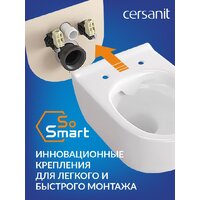 Унитаз подвесной Cersanit Brasko Smart Clean On DPL EO Slim LP 64824 - Превью изображения №9 — Интернет-магазин Time-Shop