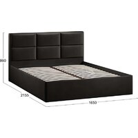 Кровать Трия Стелла Тип 1 160x200 (велюр Confetti Stone) - Превью изображения №3 — Интернет-магазин Time-Shop