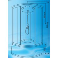 Душевая кабина Водный мир ВМ-8811Е (90x90, тонированное стекло) - Превью изображения №2 — Интернет-магазин Time-Shop