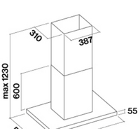 Кухонная вытяжка Falmec Lumina NRS Island 90 800 м3/ч (черный) - Превью изображения №2 — Интернет-магазин Time-Shop