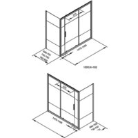 Стеклянная шторка для ванны Aquanet Practic AE10-B-150H150U-CP (прозрачное стекло) - Превью изображения №2 — Интернет-магазин Time-Shop