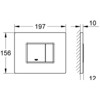 Панель смыва Grohe Skate Cosmopolitan 38732SH0 (альпин-белый) - Превью изображения №4 — Интернет-магазин Time-Shop